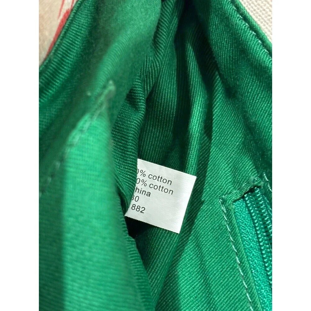 LUELLA Bartley x Target Cherry Print Y2K 2000s Canvas Red Green Tote Bag - Picture 4 of 4